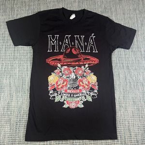 MANA‎ Mexico Lindo y Querido 2023 Tour Black Shirt Sz S